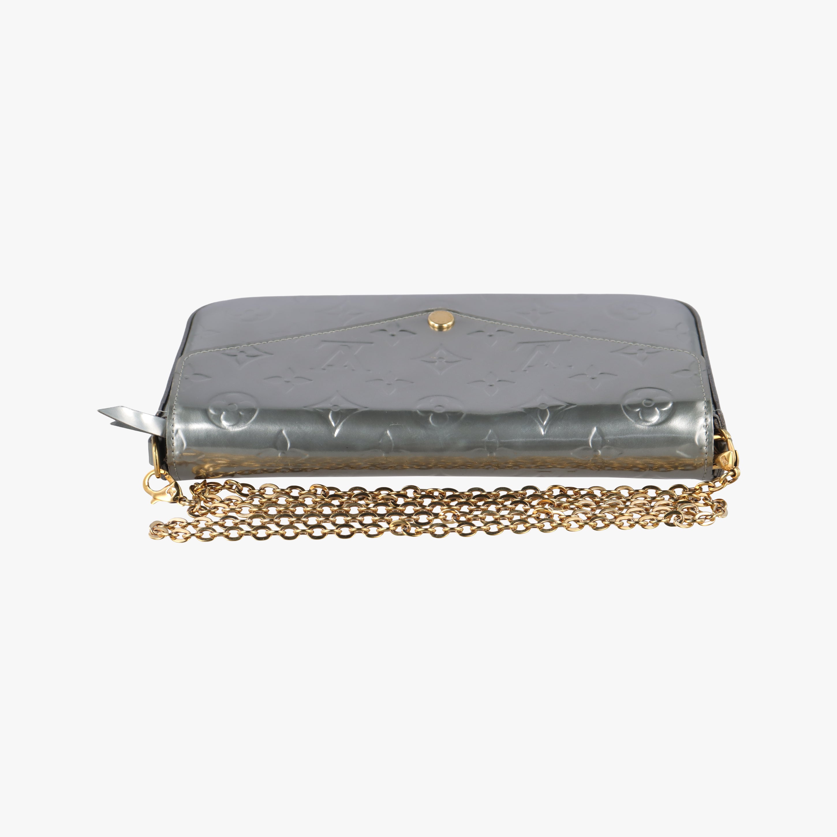 Vintage Louis Vuitton Pochette Felice Silver Vernis M68648 shoulderbag | stylenewstar