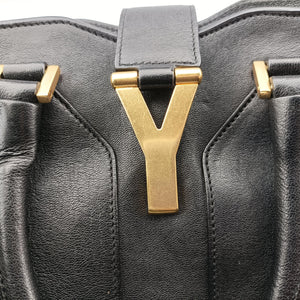 Pre-owned Yves Saint Laurent Cabas ChYc Mini Black Leather 311222 shoulderbag | stylenewstar