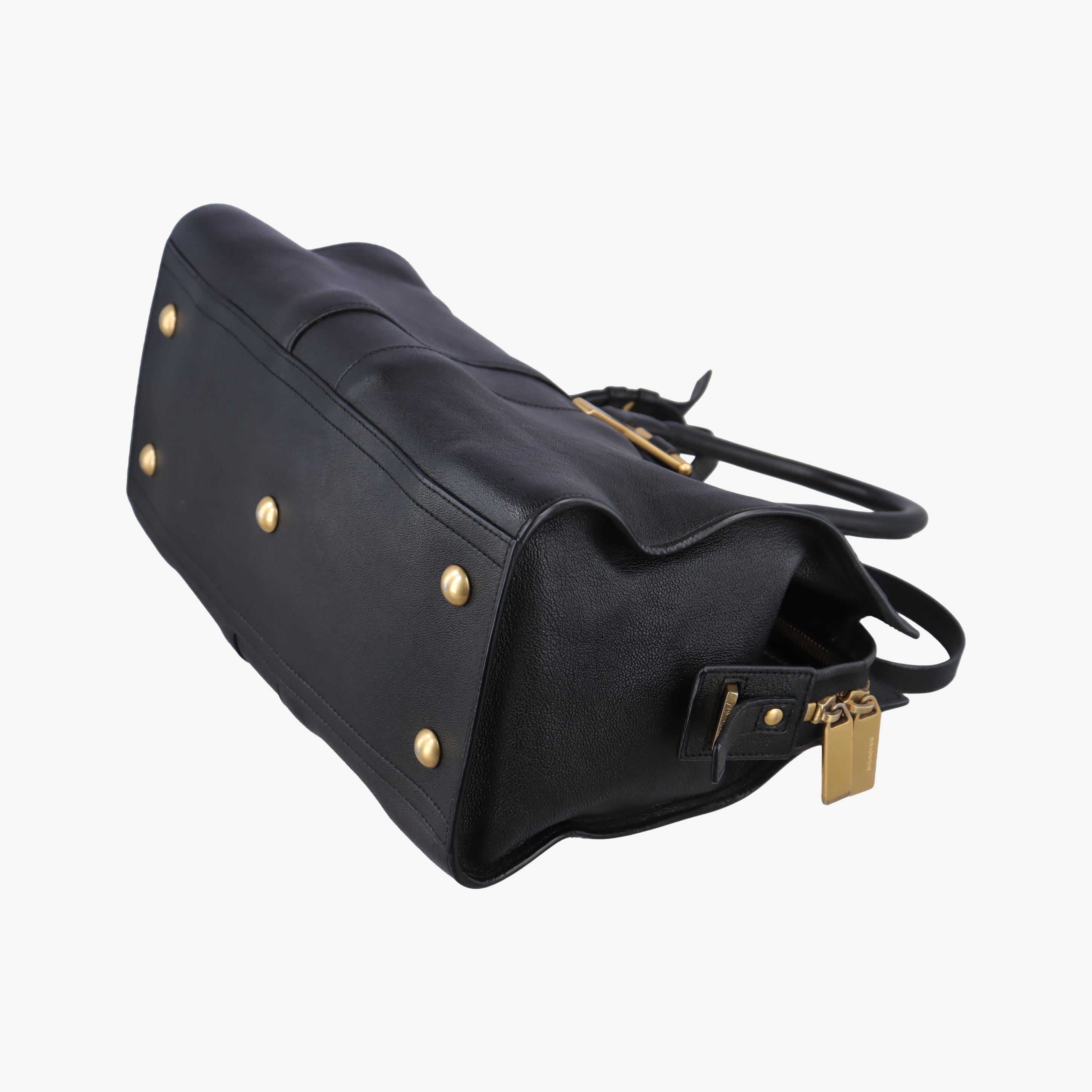 Pre-owned Yves Saint Laurent Cabas ChYc Mini Black Leather 311222 shoulderbag | stylenewstar