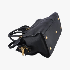 Pre-owned Yves Saint Laurent Cabas ChYc Mini Black Leather 311222 shoulderbag | stylenewstar