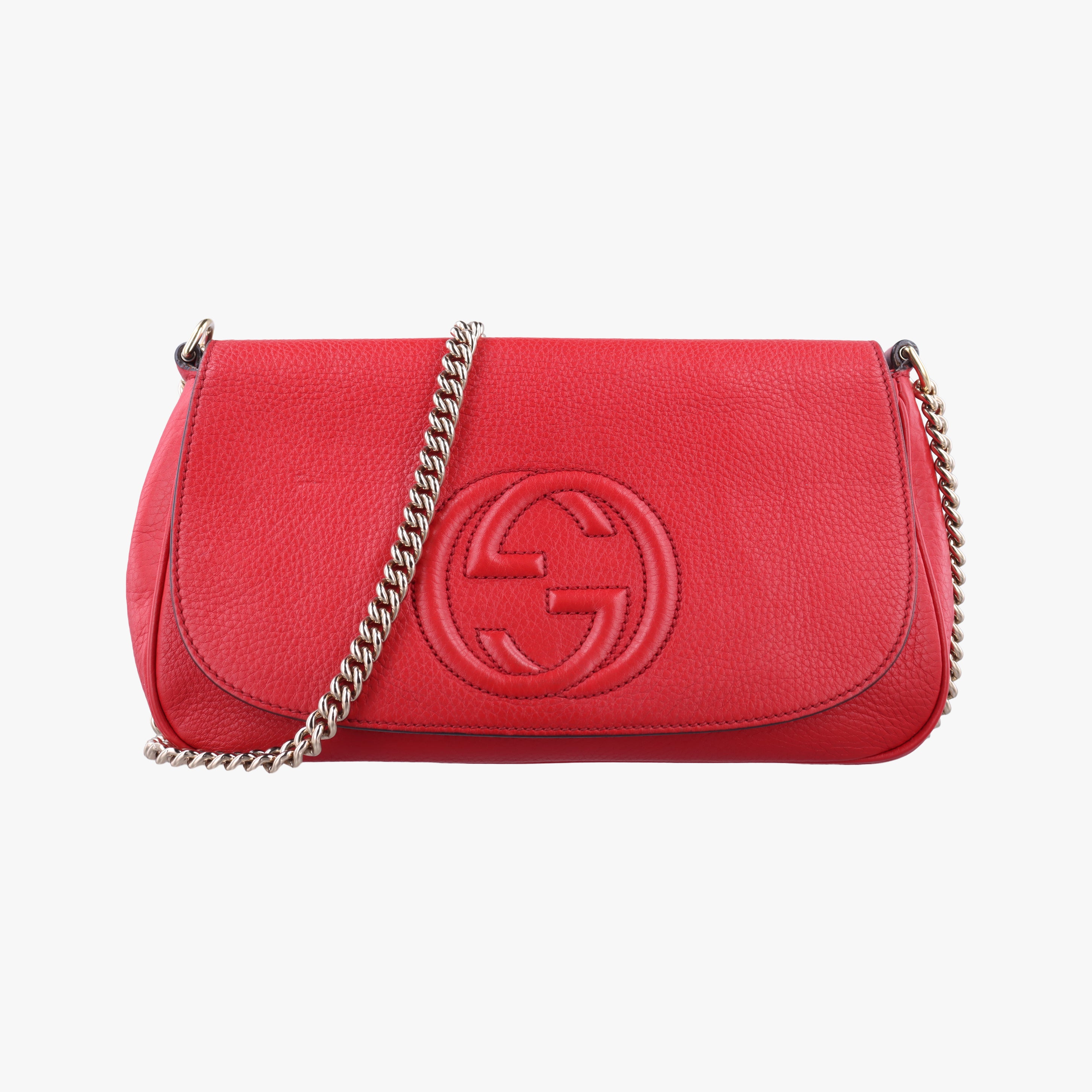 Pre-owned Gucci SOHO Red Leather 336752 shoulderbag | stylenewstar