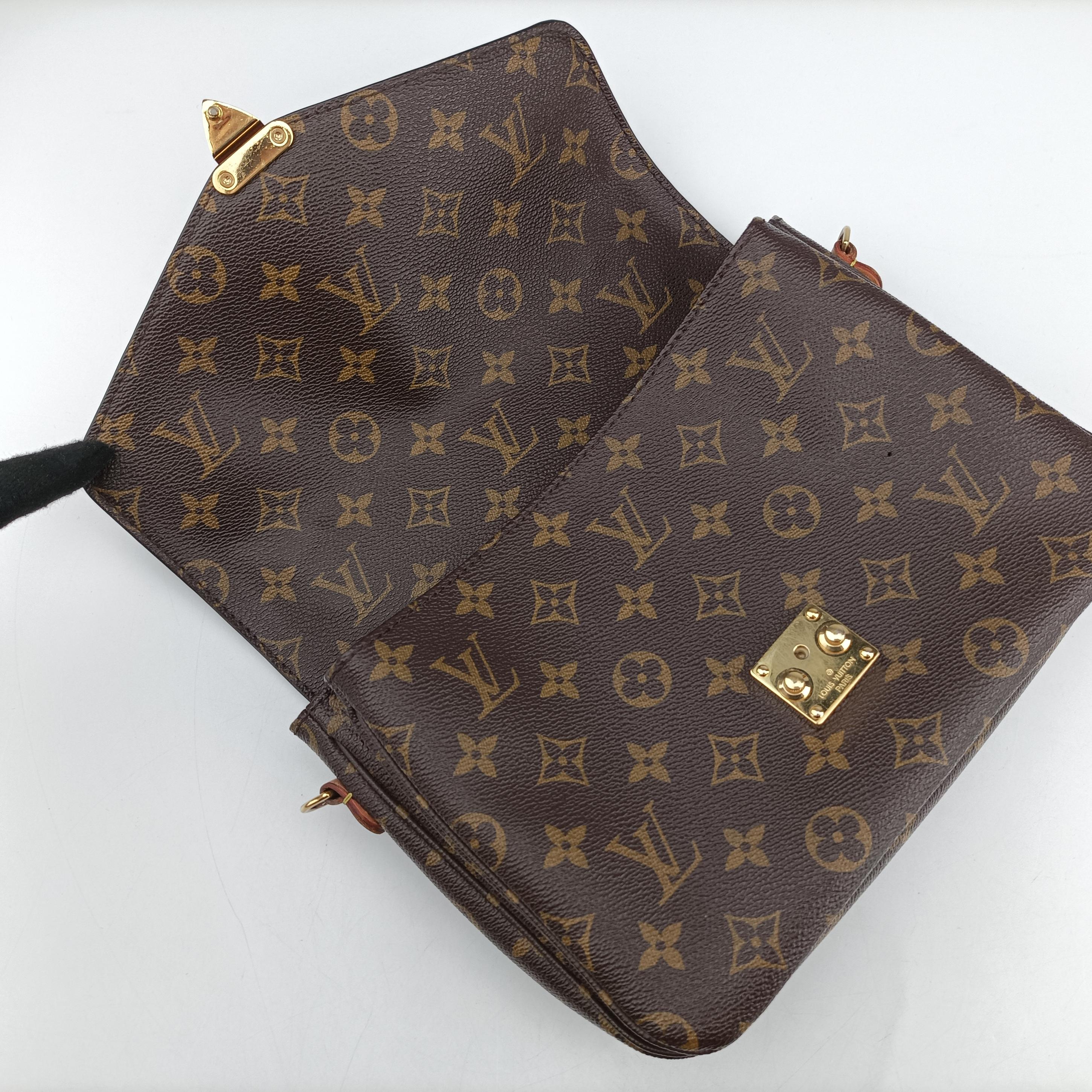 Pre-owned Louis Vuitton Pochette Metis MM Brown Monogram Canvas M44875 shoulderbag | stylenewstar