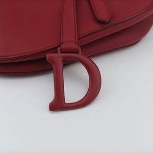 Vintage Christian Dior Saddle Red Leather  shoulderbag | stylenewstar