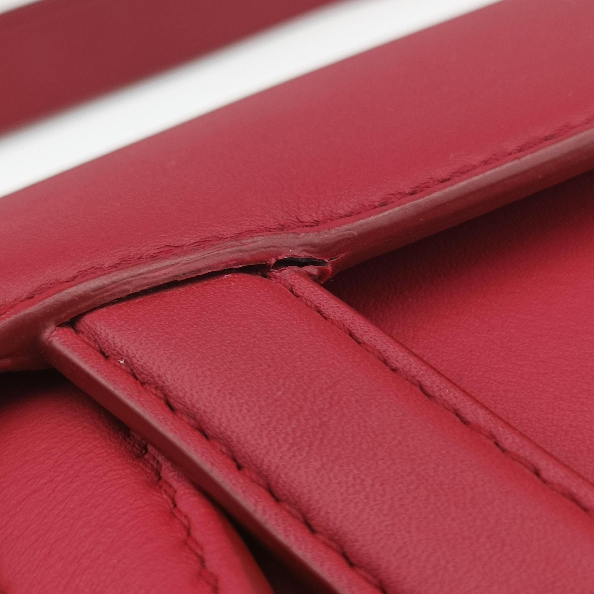 Vintage Christian Dior Saddle Red Leather  shoulderbag | stylenewstar