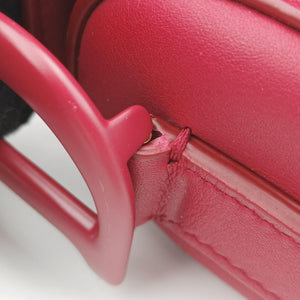 Vintage Christian Dior Saddle Red Leather  shoulderbag | stylenewstar