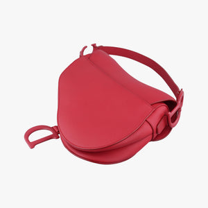 Vintage Christian Dior Saddle Red Leather  shoulderbag | stylenewstar