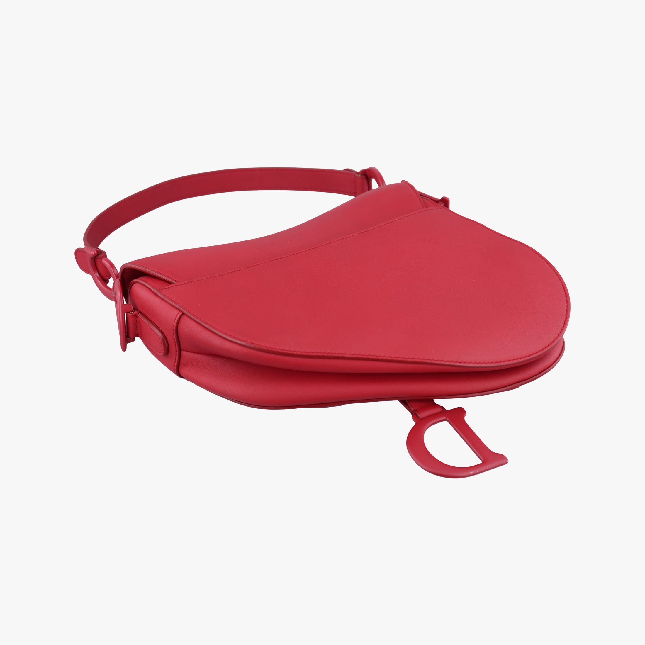 Vintage Christian Dior Saddle Red Leather  shoulderbag | stylenewstar