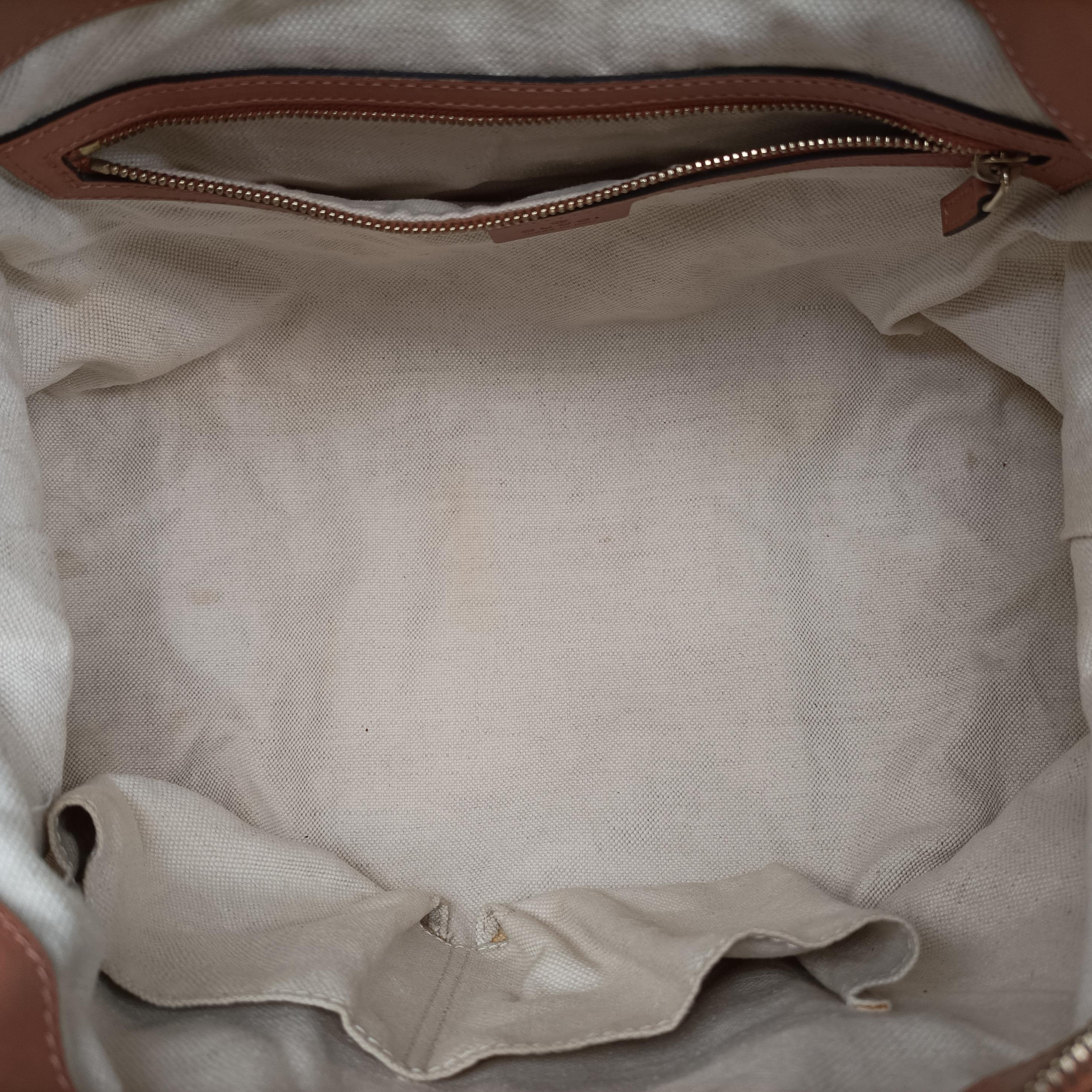 Pre-owned Gucci Vintage Web Beige×red×orange Canvas 257341 shoulderbag | stylenewstar