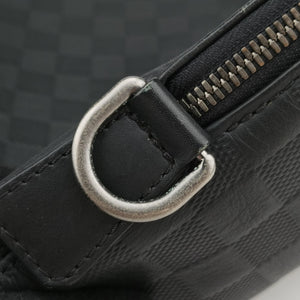 Pre-owned Louis Vuitton Porte Documents Jour Noir Damier Graphite N48224 handbag | stylenewstar