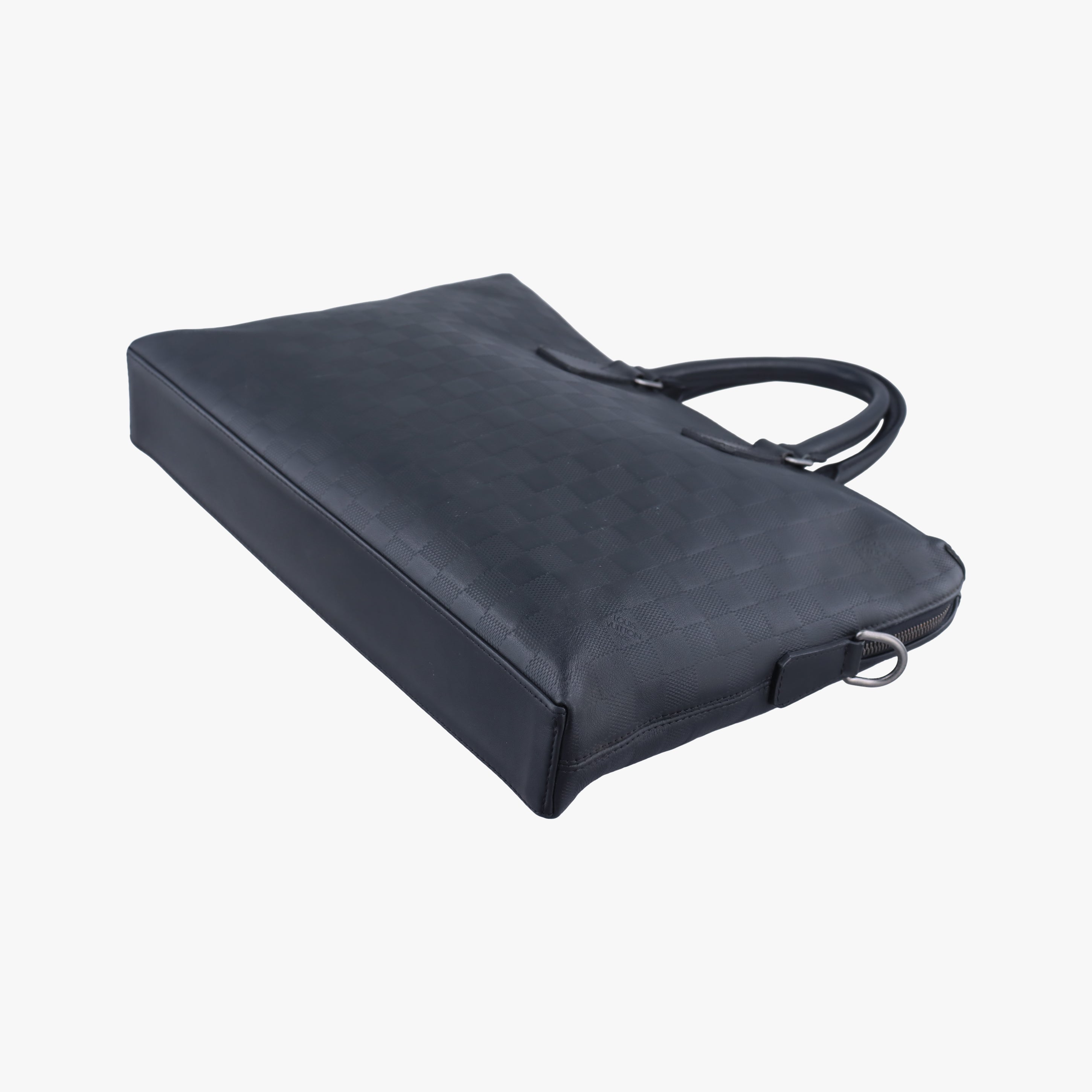 Pre-owned Louis Vuitton Porte Documents Jour Noir Damier Graphite N48224 handbag | stylenewstar