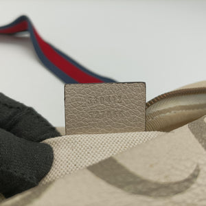 Pre-owned Gucci Gucci print White Leather 530412 bum bag/waist bag | stylenewstar