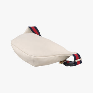 Pre-owned Gucci Gucci print White Leather 530412 bum bag/waist bag | stylenewstar