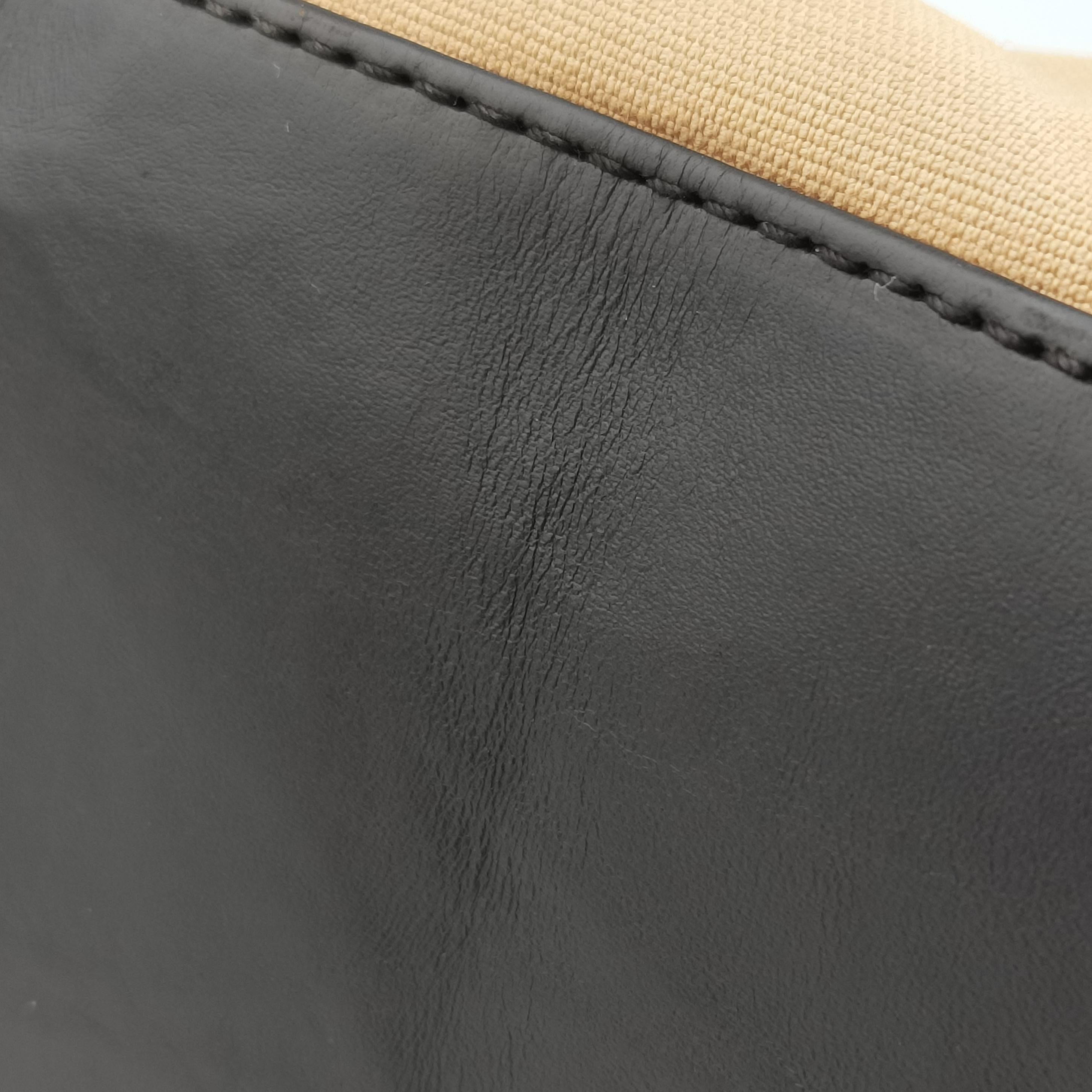 Pre-owned Gucci Sherry Line beige×Black×Red×Green canvas×leather 002.11 handbag | stylenewstar