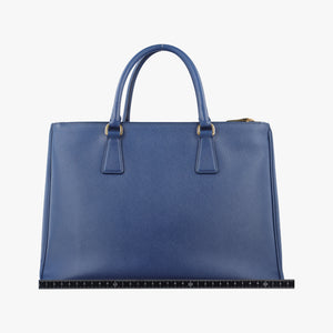 Vintage Prada Galleria front pocket Blue SAFFIANO Leather BN2674 shoulderbag | stylenewstar