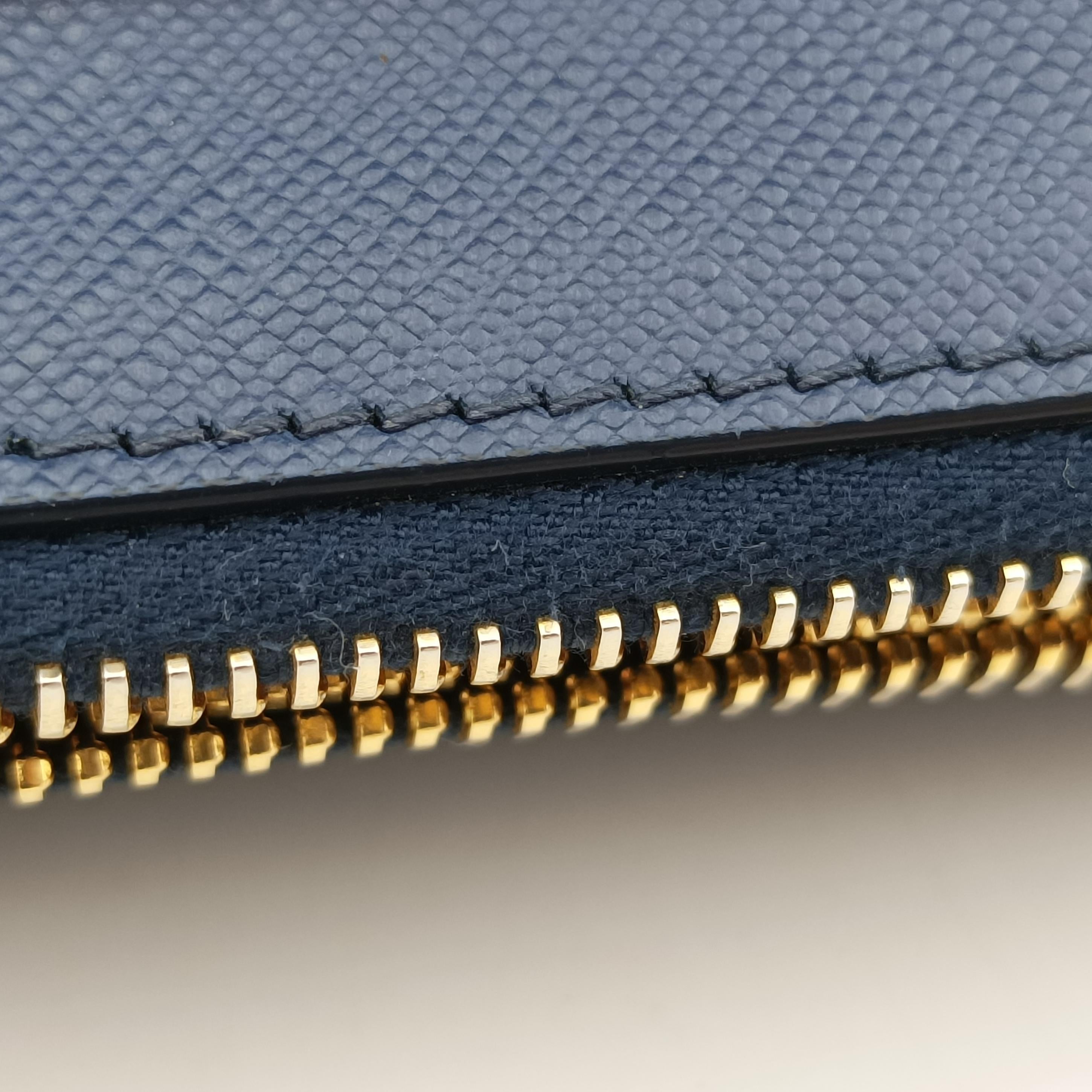 Vintage Prada Galleria front pocket Blue SAFFIANO Leather BN2674 shoulderbag | stylenewstar