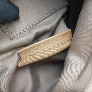 Pre-owned Fendi Zucchino Forever Bauletto beige canvas 8BL063 handbag | stylenewstar