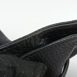 Pre-owned Gucci Bamboo Fringe Tassel Bucket Black Leather 387613 shoulderbag | stylenewstar