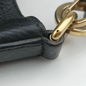 Pre-owned Gucci Bamboo Fringe Tassel Bucket Black Leather 387613 shoulderbag | stylenewstar