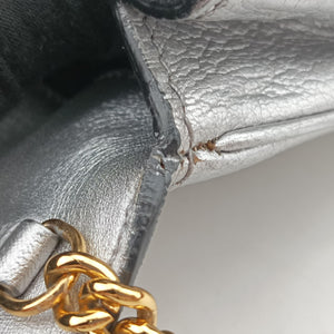 Pre-owned Miu Miu Miu Lady Silver Leather  shoulderbag | stylenewstar