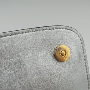 Pre-owned Miu Miu Miu Lady Silver Leather  shoulderbag | stylenewstar