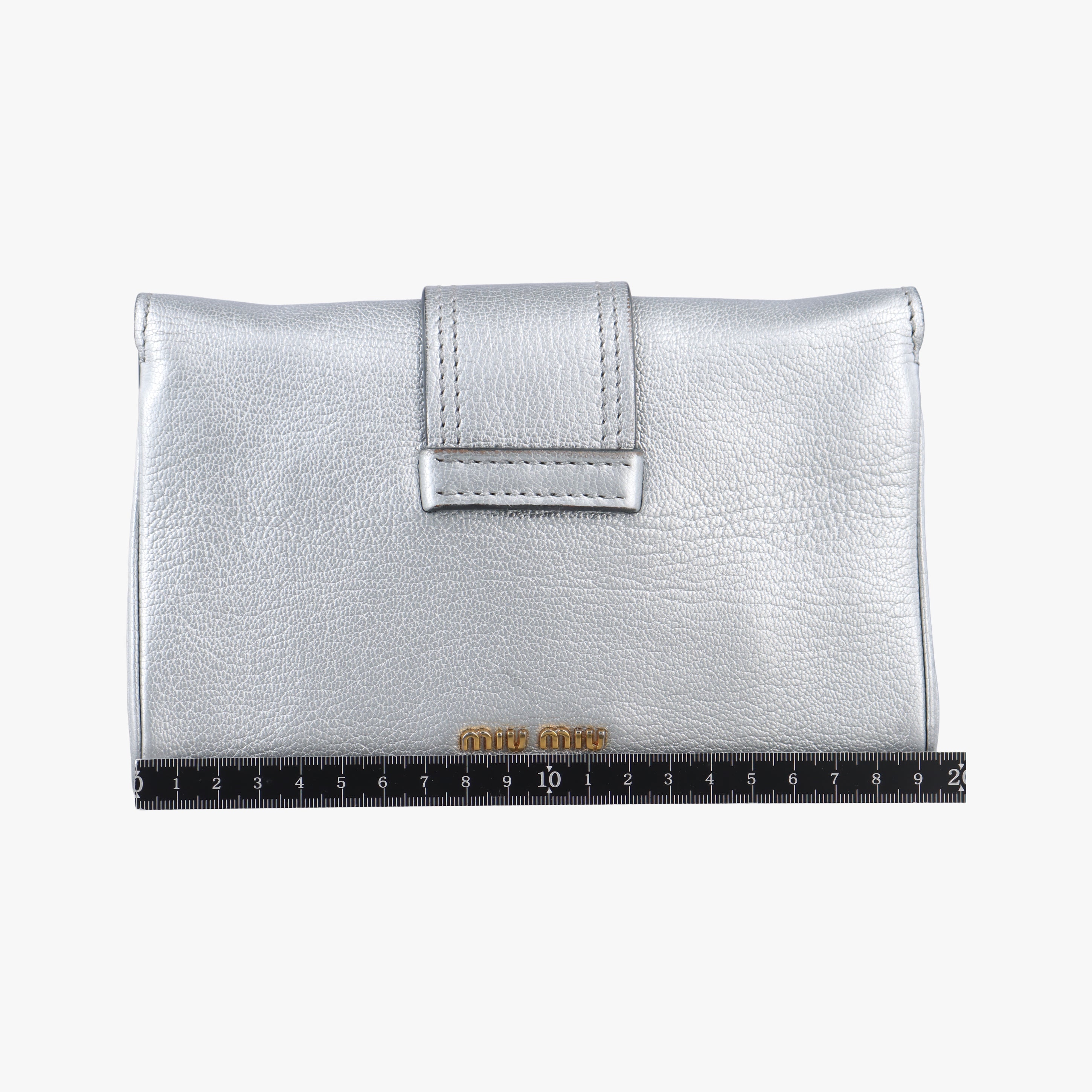 Pre-owned Miu Miu Miu Lady Silver Leather  shoulderbag | stylenewstar