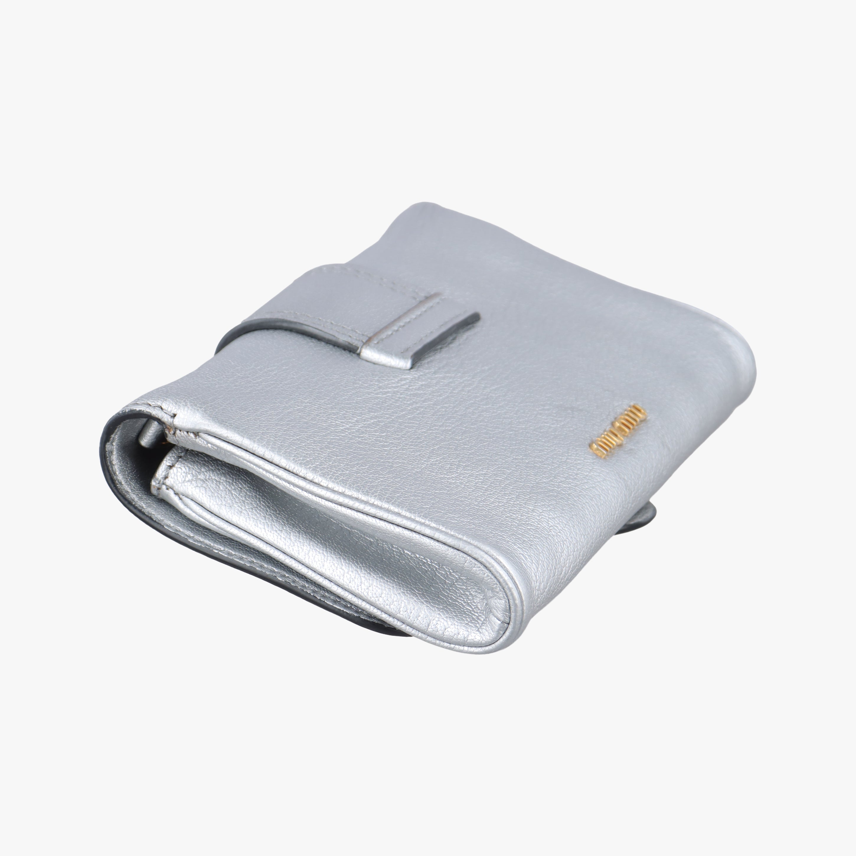 Pre-owned Miu Miu Miu Lady Silver Leather  shoulderbag | stylenewstar