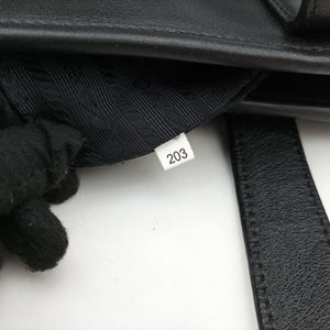 Vintage Prada triangle logo plate Black leather 2VG033 shoulderbag | stylenewstar