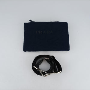 Vintage Prada triangle logo plate Black leather 2VG033 shoulderbag | stylenewstar