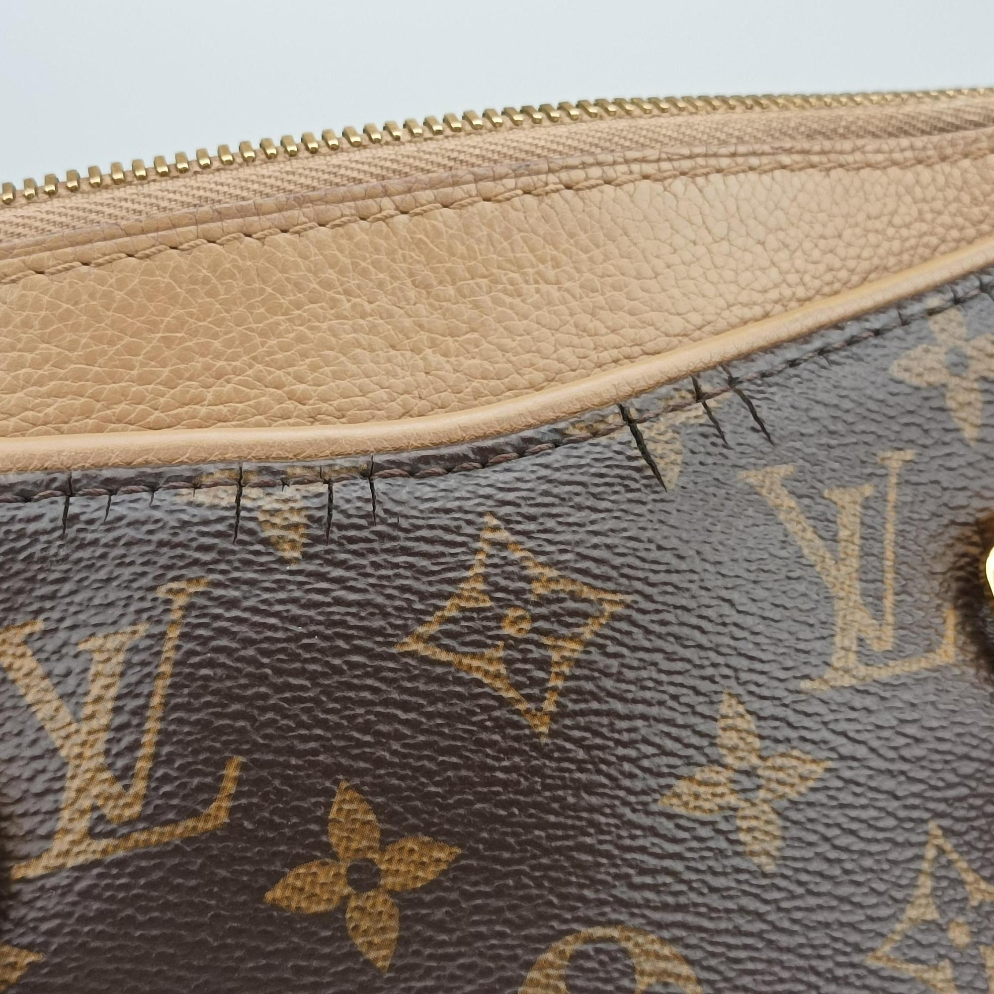 Pre-owned Louis Vuitton Pallas Havane Monogram Canvas  shoulderbag | stylenewstar