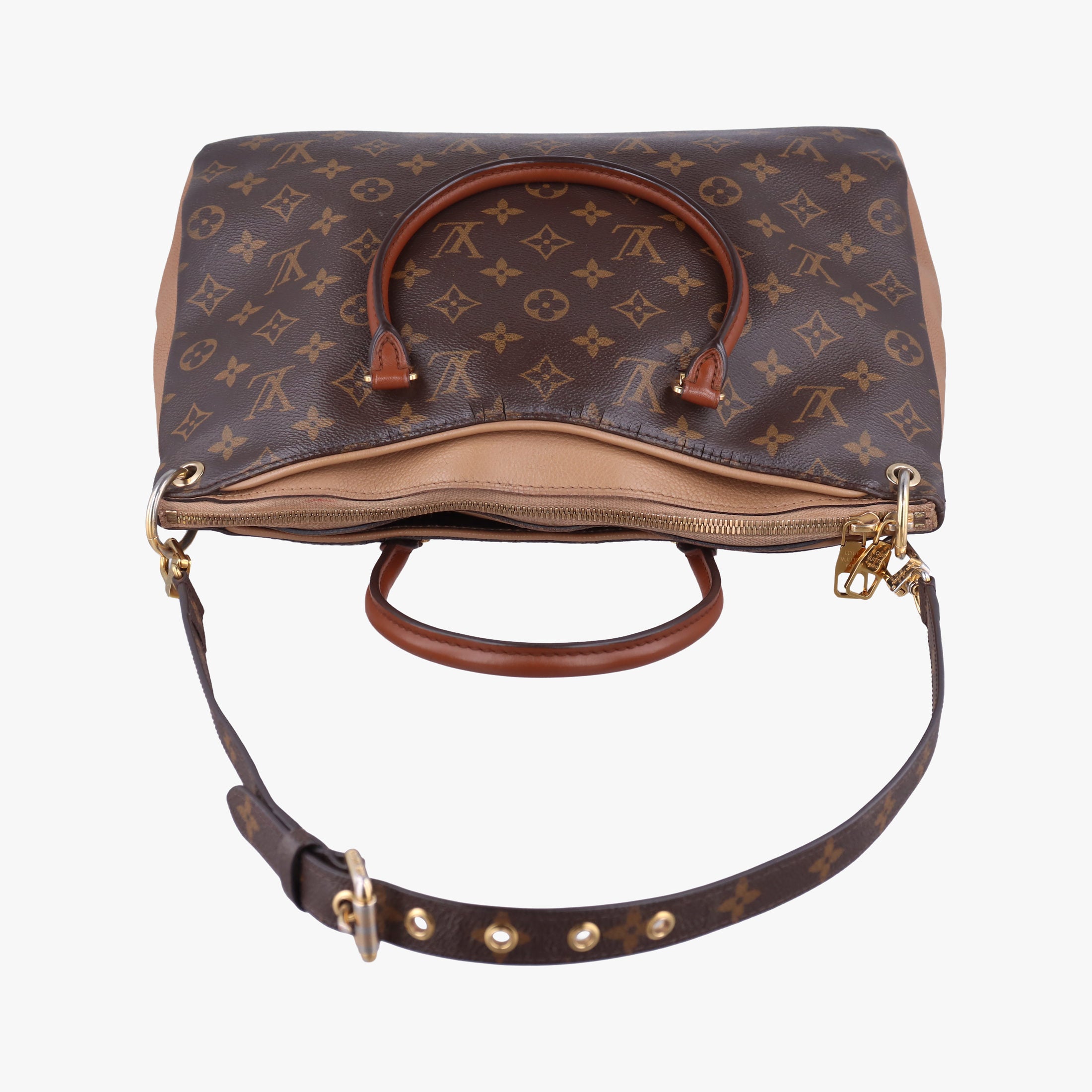 Pre-owned Louis Vuitton Pallas Havane Monogram Canvas  shoulderbag | stylenewstar