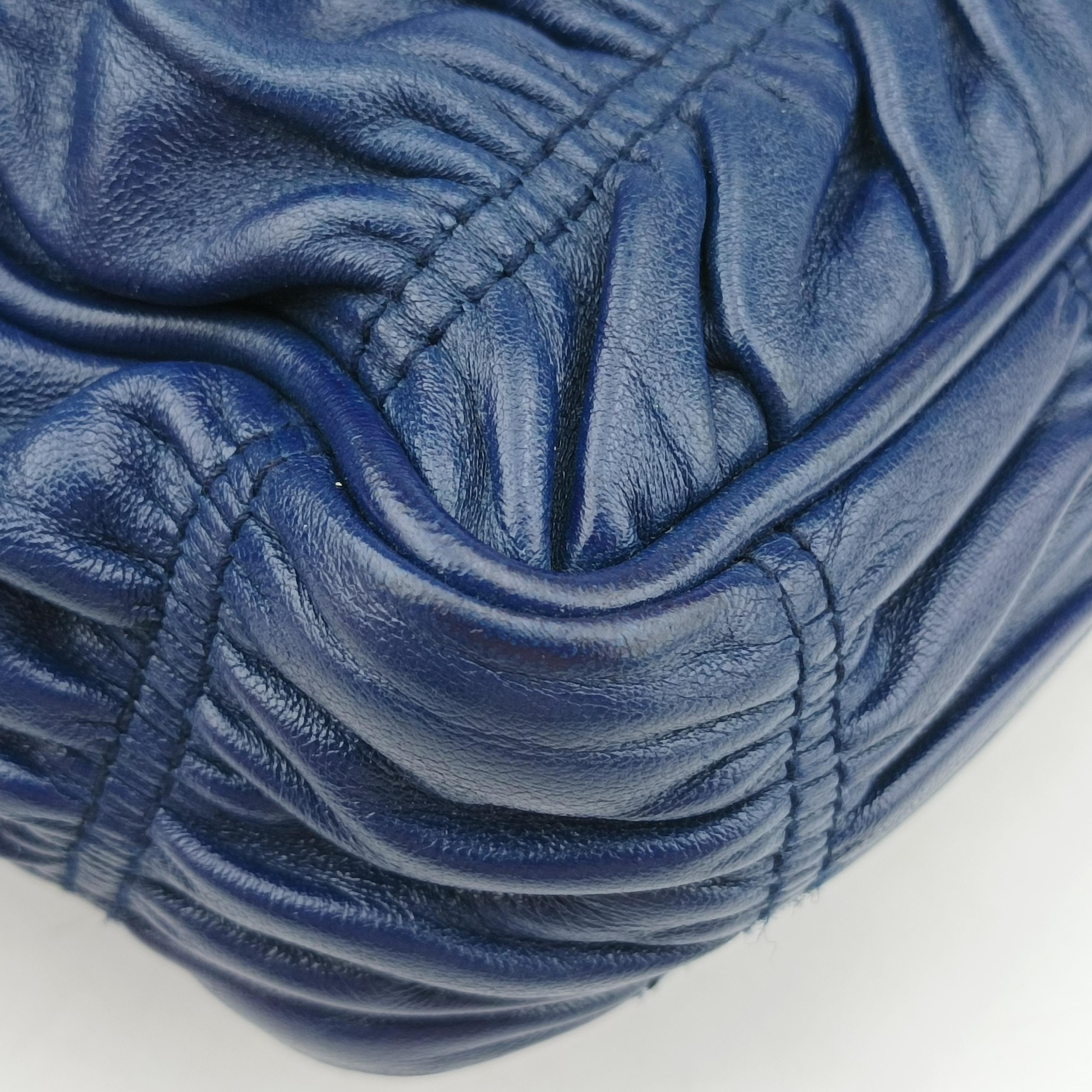 Pre-owned Prada Nappa Gaufre Sound Lock Blue nappa leather BT0939 shoulderbag | stylenewstar