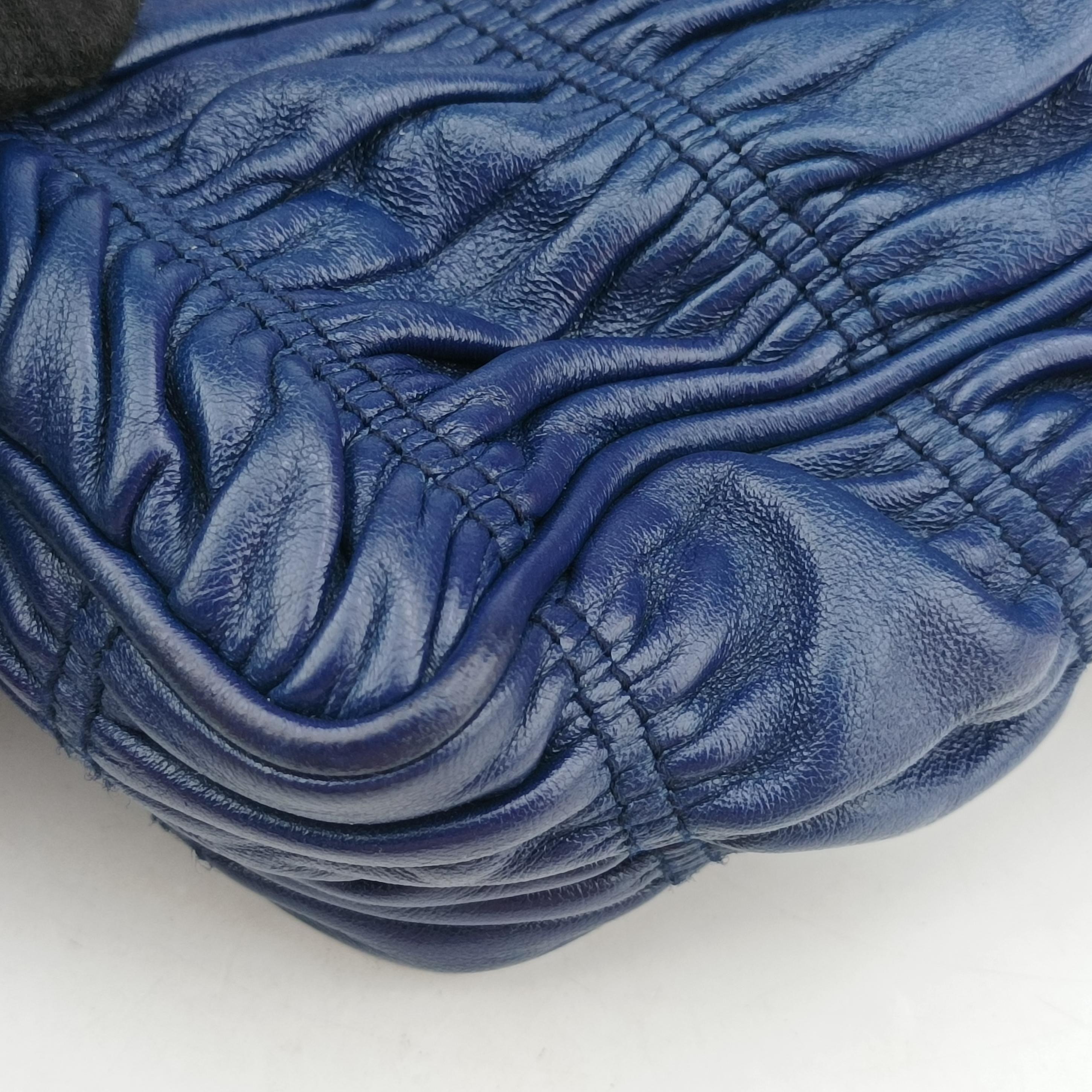 Pre-owned Prada Nappa Gaufre Sound Lock Blue nappa leather BT0939 shoulderbag | stylenewstar