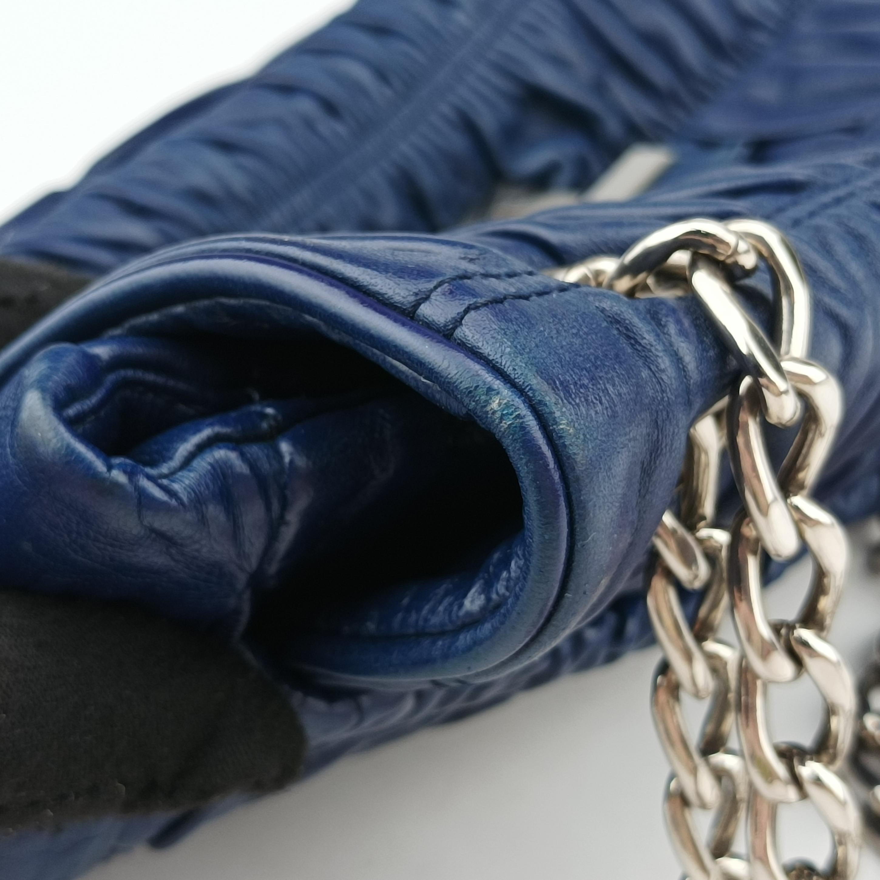 Pre-owned Prada Nappa Gaufre Sound Lock Blue nappa leather BT0939 shoulderbag | stylenewstar