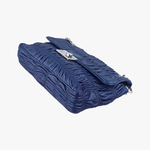 Pre-owned Prada Nappa Gaufre Sound Lock Blue nappa leather BT0939 shoulderbag | stylenewstar