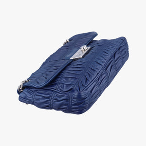 Pre-owned Prada Nappa Gaufre Sound Lock Blue nappa leather BT0939 shoulderbag | stylenewstar