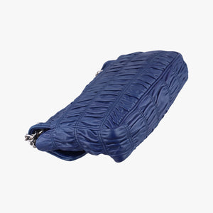 Pre-owned Prada Nappa Gaufre Sound Lock Blue nappa leather BT0939 shoulderbag | stylenewstar