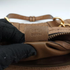 Pre-owned Gucci Ostrich Sumila Tote beige Ostrich Leather 269928 shoulderbag | stylenewstar
