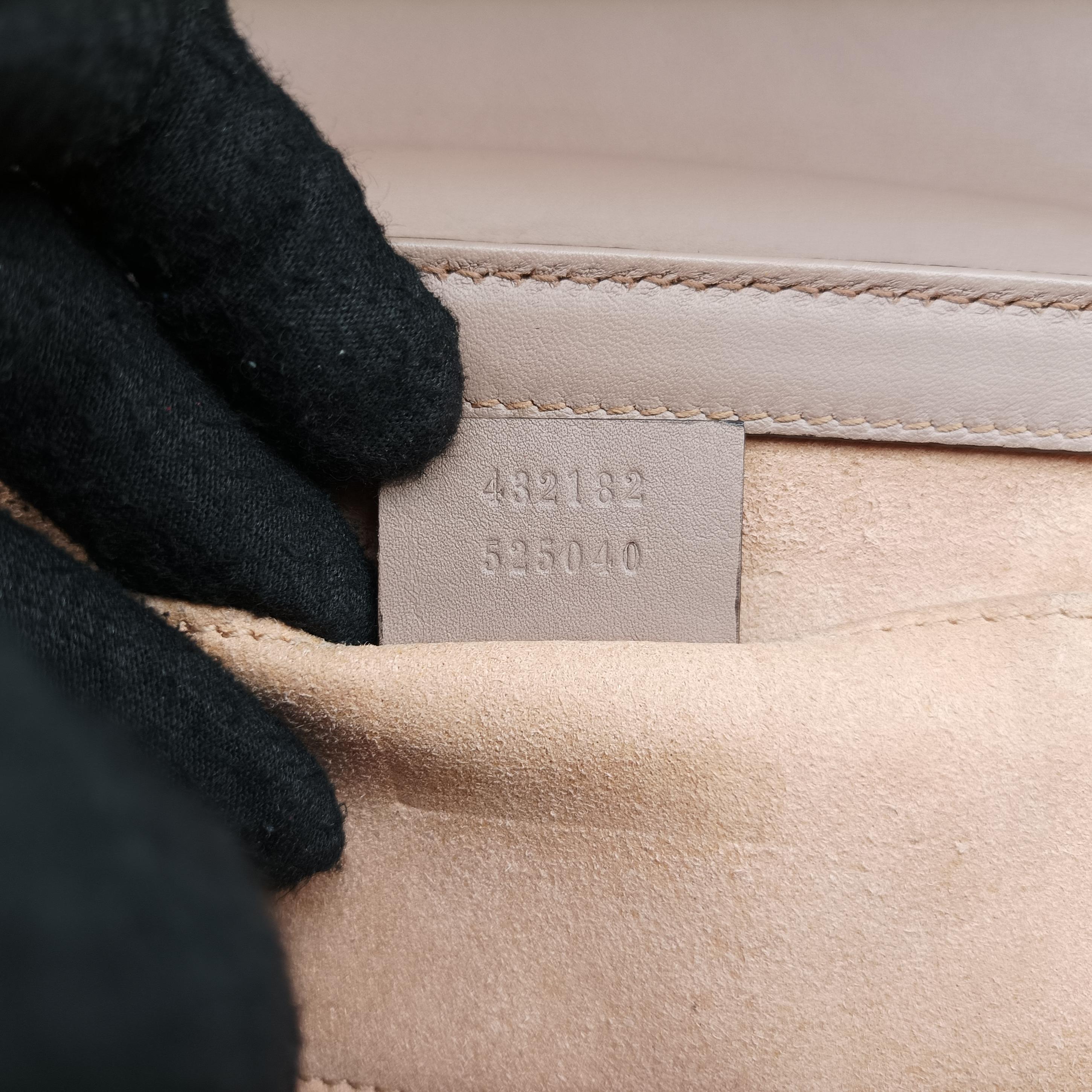 Pre-owned Gucci Padlock pink×beige PVC coated canvas×leather 432182 shoulderbag | stylenewstar