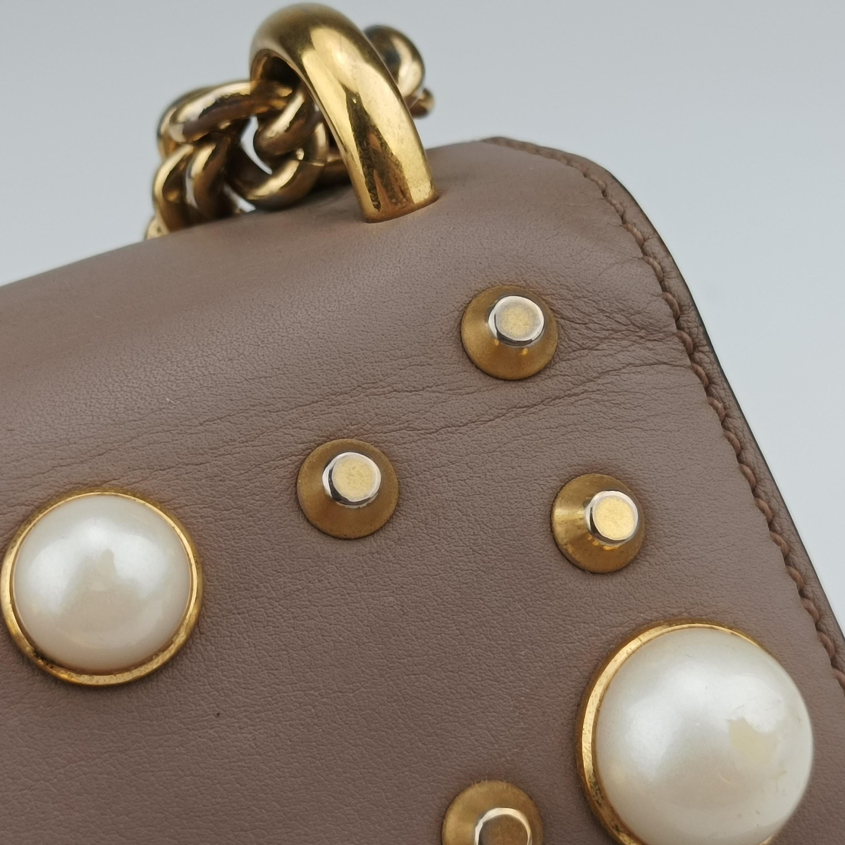 Pre-owned Gucci Padlock pink×beige PVC coated canvas×leather 432182 shoulderbag | stylenewstar