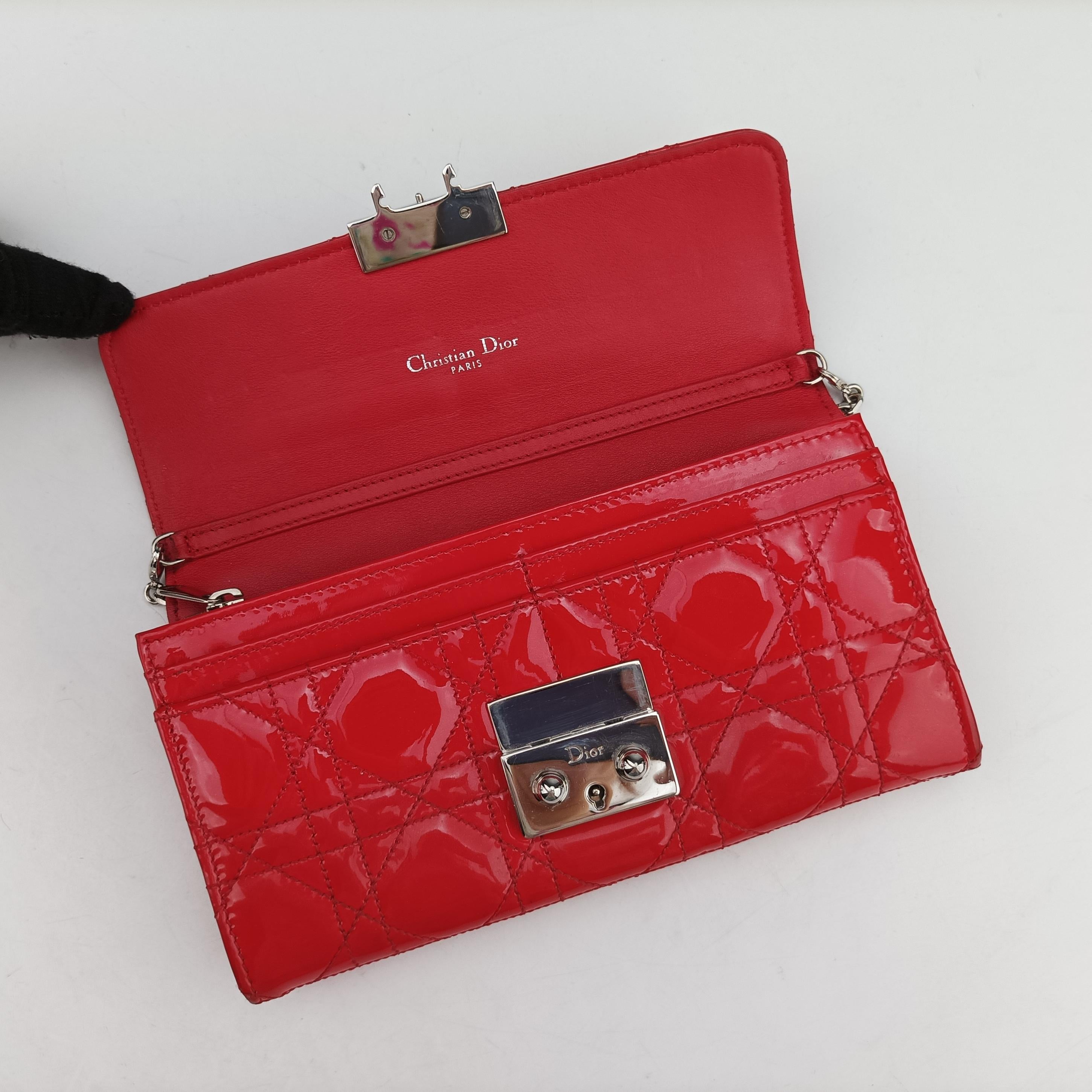Vintage Christian Dior Cannage New Lock Red Patent  handbag | stylenewstar