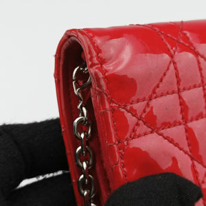 Vintage Christian Dior Cannage New Lock Red Patent  handbag | stylenewstar