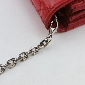 Vintage Christian Dior Cannage New Lock Red Patent  handbag | stylenewstar