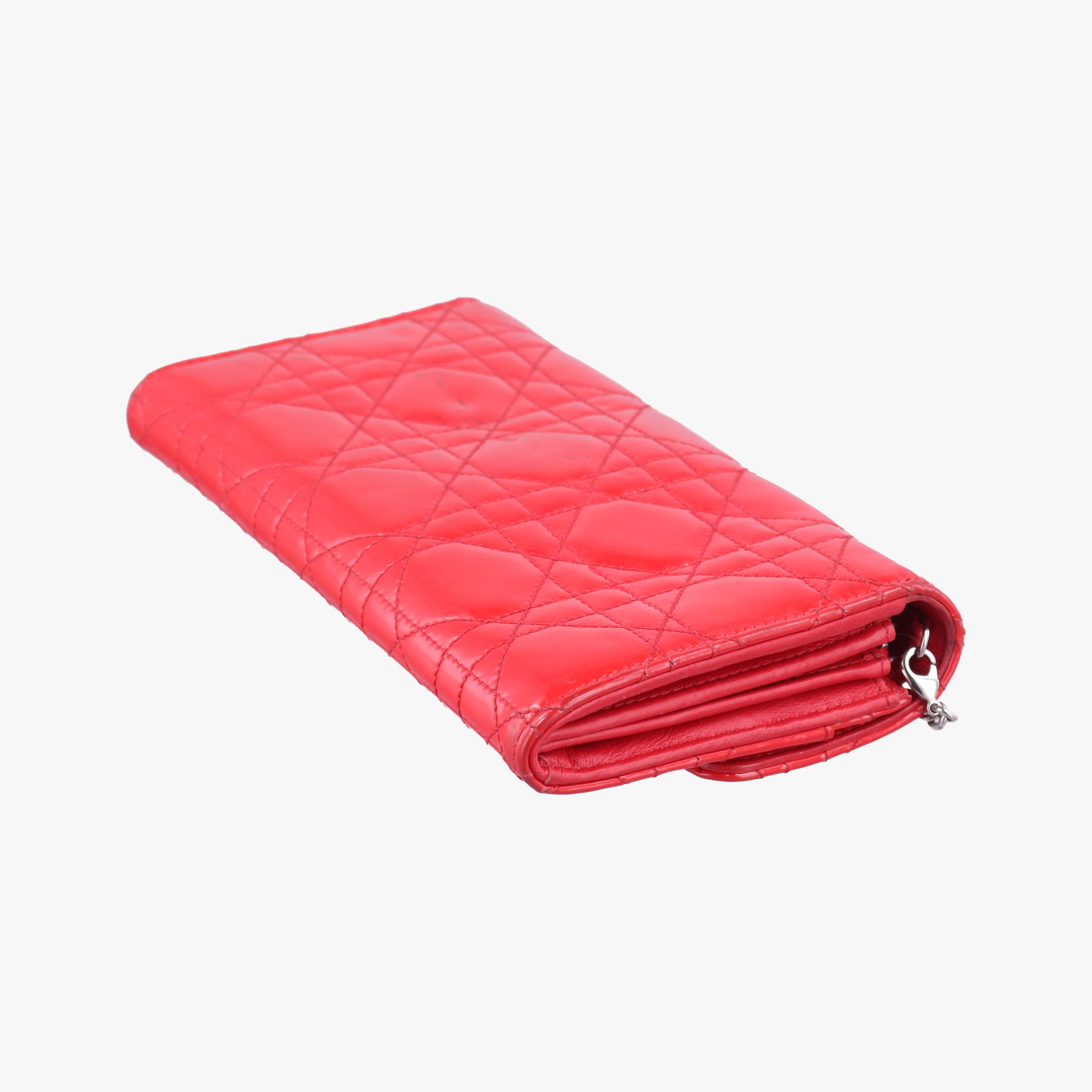 Vintage Christian Dior Cannage New Lock Red Patent  handbag | stylenewstar