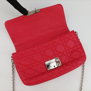 Secondhand Christian Dior Miss Dior Cannage New Lock Red lambskin  shoulderbag | stylenewstar