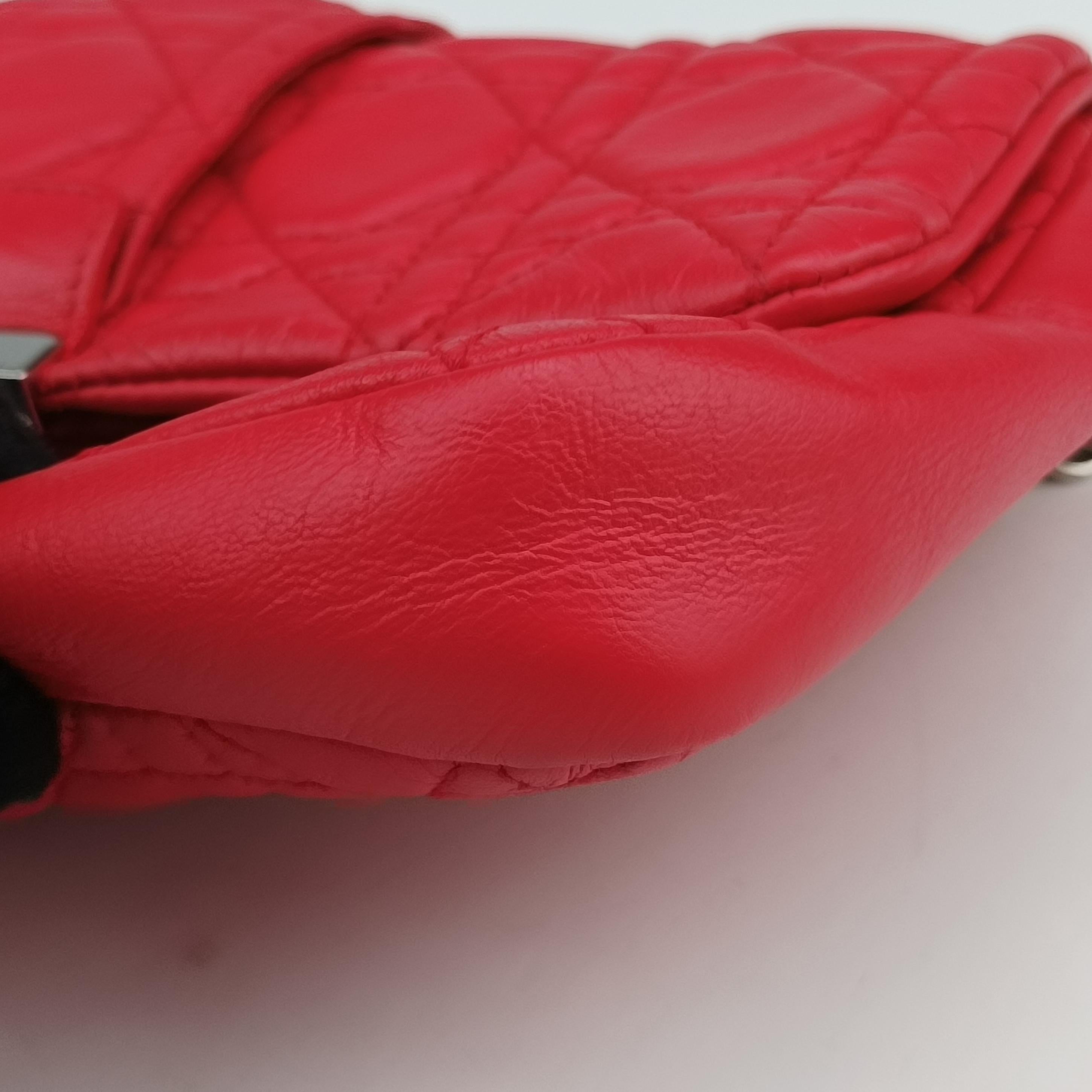 Secondhand Christian Dior Miss Dior Cannage New Lock Red lambskin  shoulderbag | stylenewstar