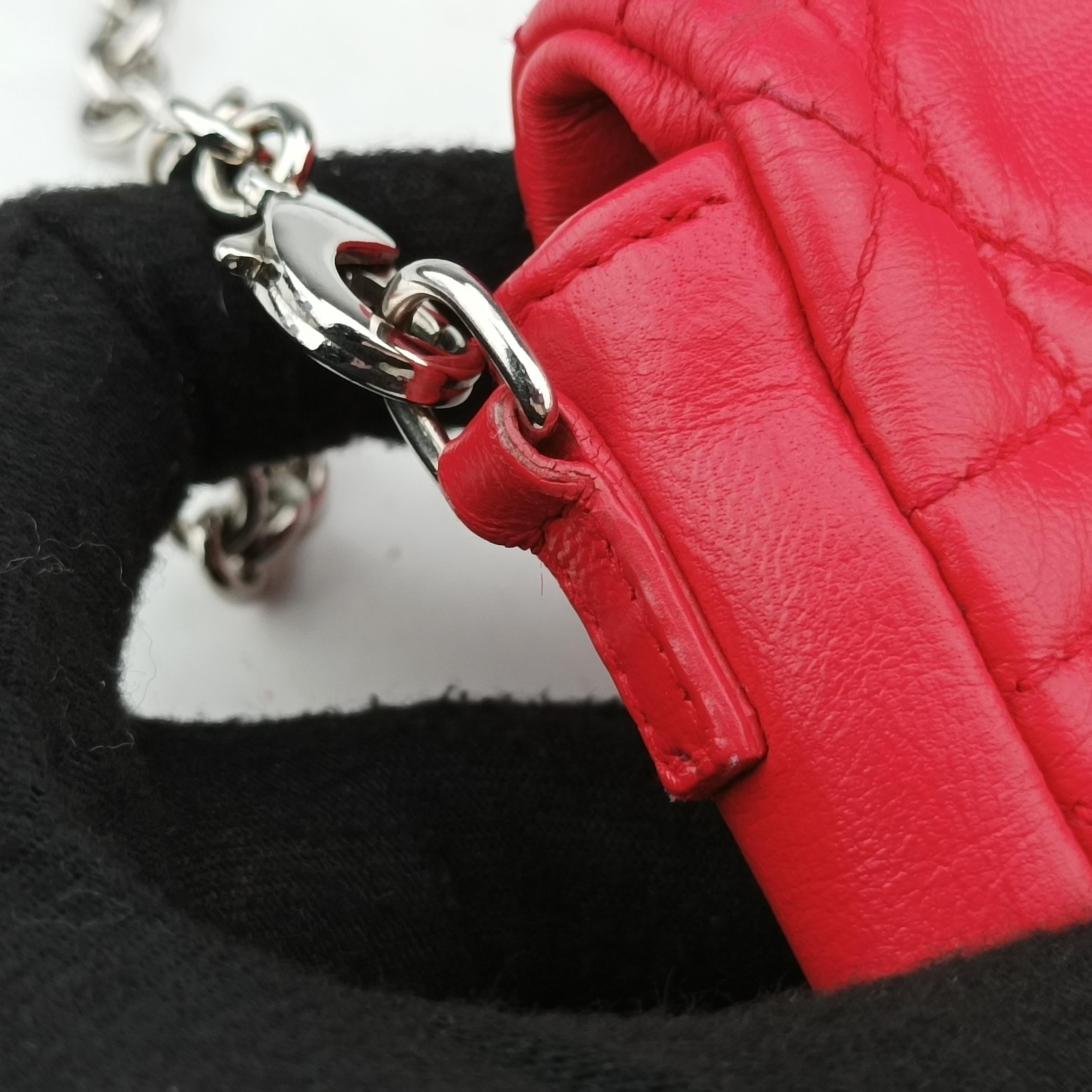 Secondhand Christian Dior Miss Dior Cannage New Lock Red lambskin  shoulderbag | stylenewstar