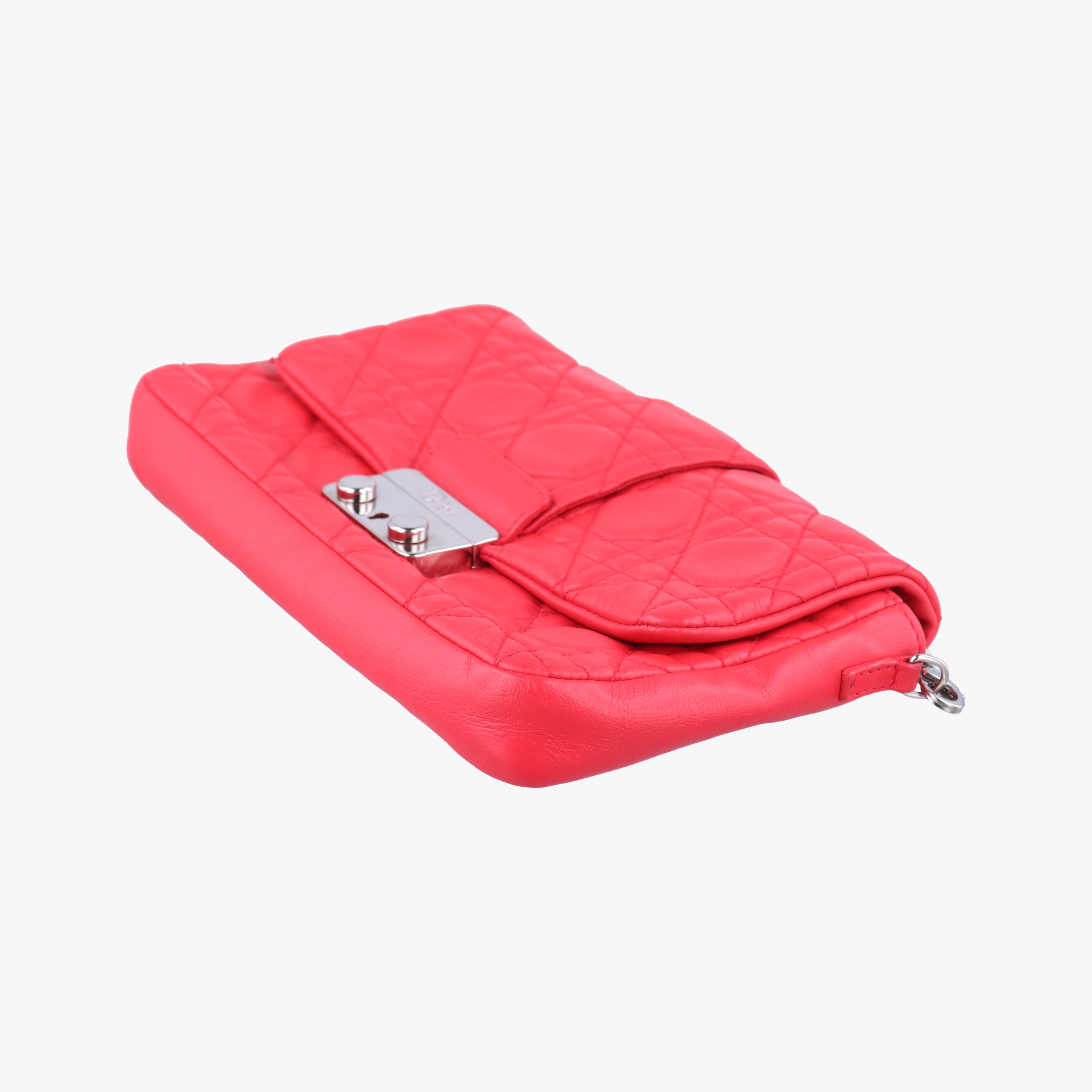 Secondhand Christian Dior Miss Dior Cannage New Lock Red lambskin  shoulderbag | stylenewstar