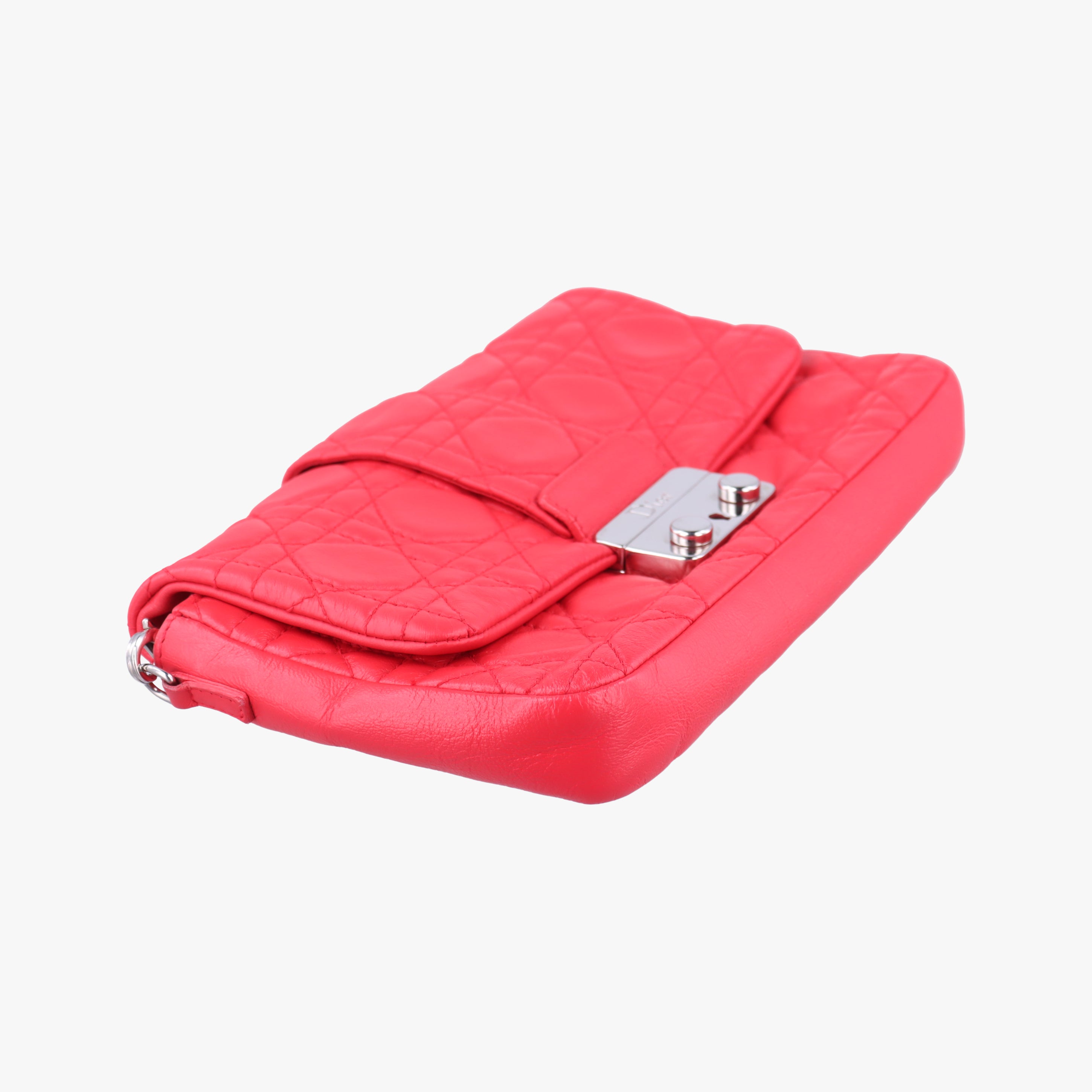 Secondhand Christian Dior Miss Dior Cannage New Lock Red lambskin  shoulderbag | stylenewstar