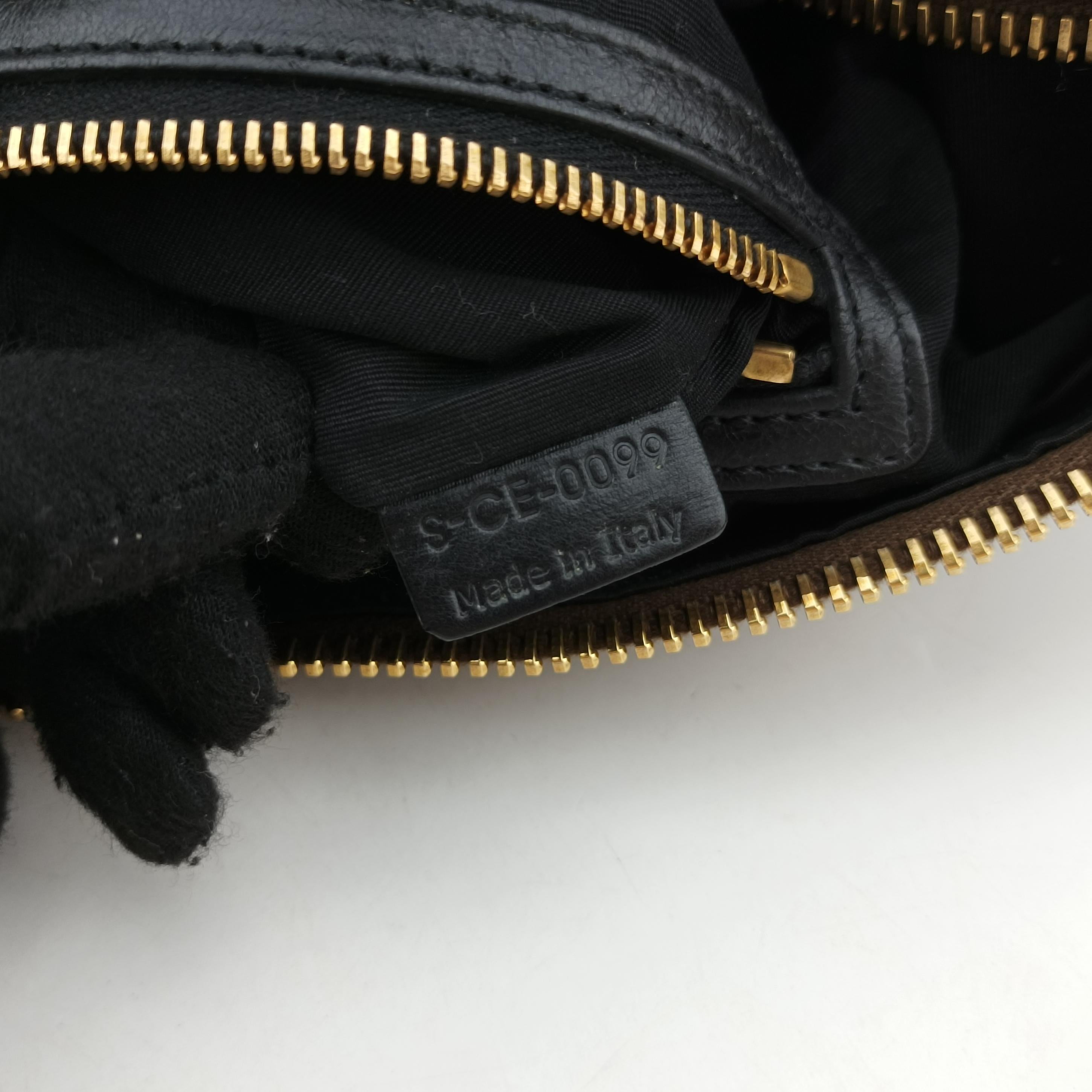 Pre-owned Celine Boston Racer Bowling Black x Brown leather  handbag | stylenewstar