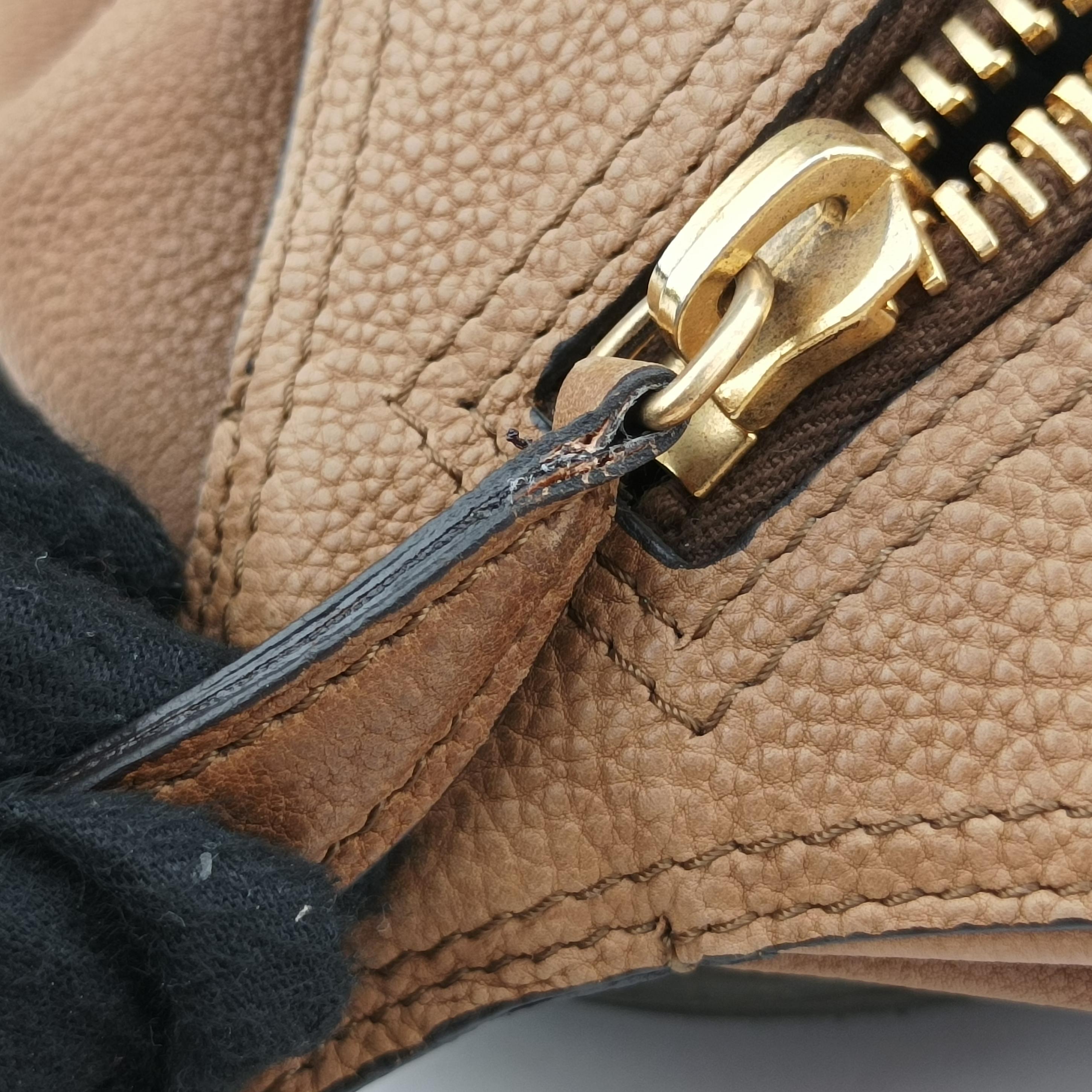 Pre-owned Celine Boston Racer Bowling Black x Brown leather  handbag | stylenewstar